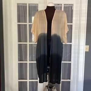 Earthbound Trading Co Ombre Boho Beachy Kimono Swim Cover up Vacation